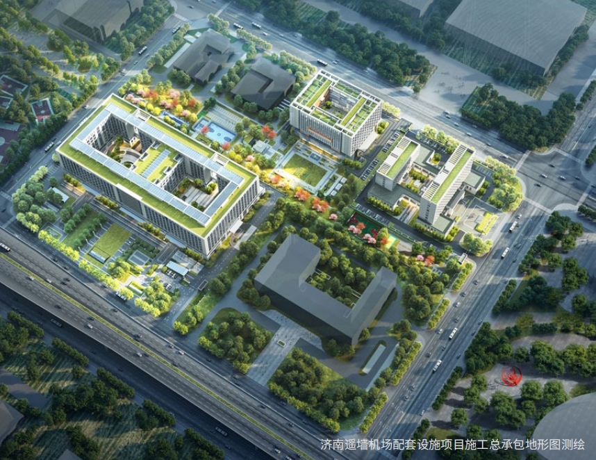 濟南遙墻機場配套設(shè)施項目施工總承包地形圖測繪