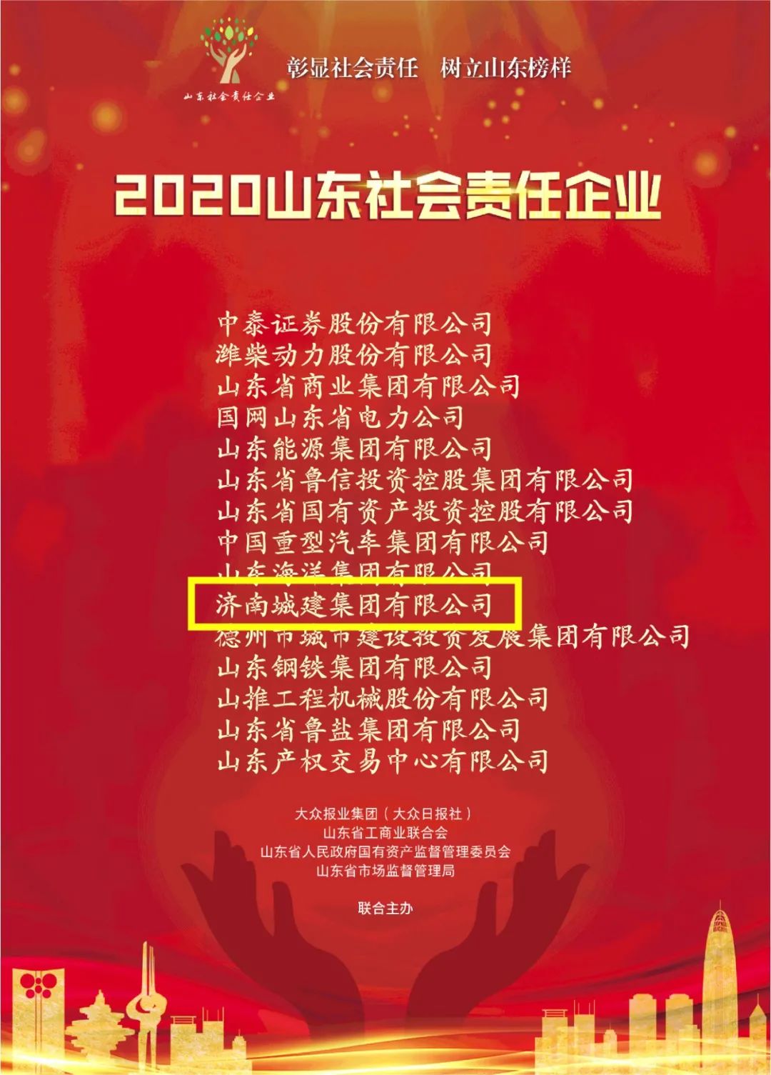 集團獲評“2020山東社會責任企業”
